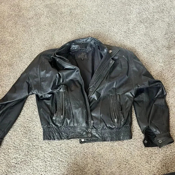 Vintage Leather‎ Jacket Mens Distressed Biker Outdoor Workwear Barn Chore Coat M - Picture 7 of 14